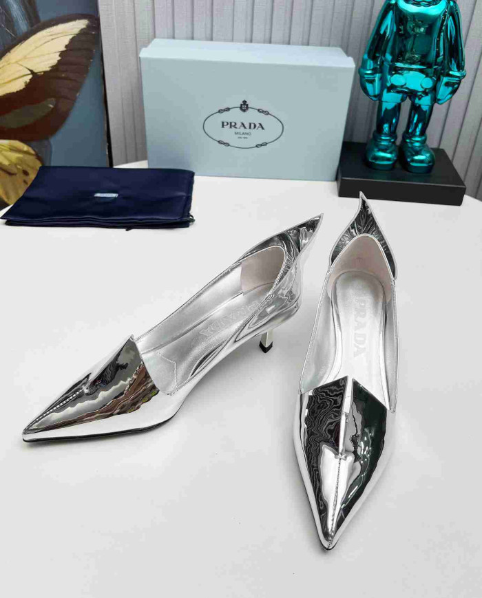 Prada Women's Pointed Toe Kitten Heels