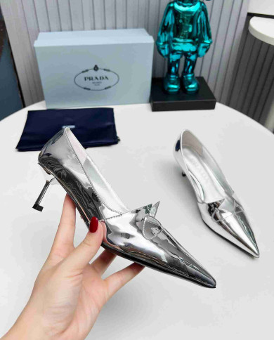 Prada Women's Pointed Toe Kitten Heels