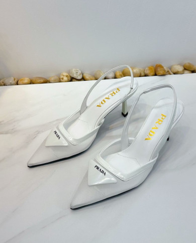 Prada Women's Pointed Toe Slingback Heels
