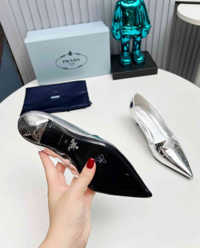 Prada Women's Pointed Toe Kitten Heels