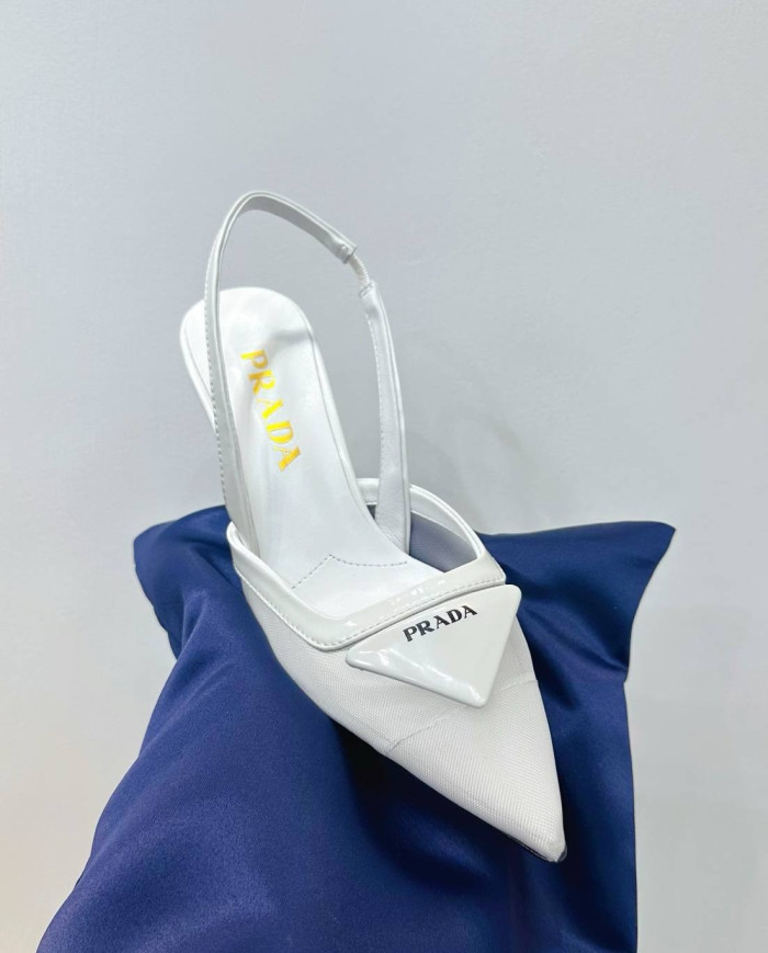 Prada Women's Pointed Toe Slingback Heels