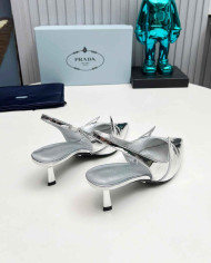 Prada Women's Pointed Toe Slingback Kitten Heels