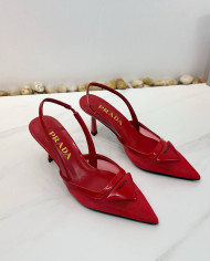 Prada Women's Pointed Toe Slingback Heels