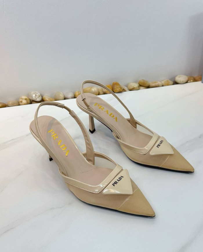 Prada Women's Pointed Toe Slingback Heels