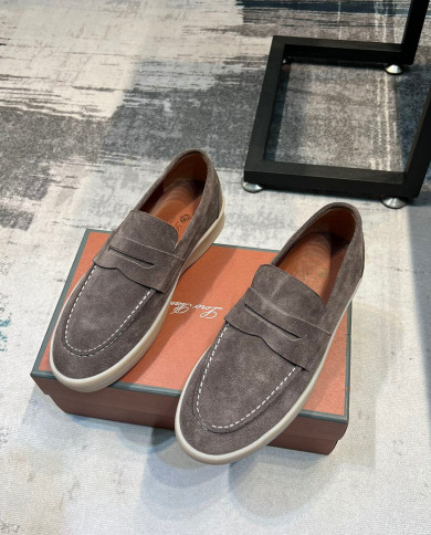 Lora Piana Classic Lefu shoes cowhide  cashmere