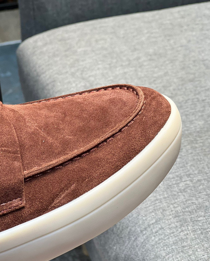 Lora Piana Classic Lefu shoes cowhide  cashmere
