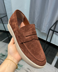 Lora Piana Classic Lefu shoes cowhide  cashmere