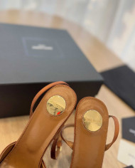 Saint Laurent Platform Open Toe Ankle Strap High Heel Sandals