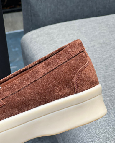Lora Piana Classic Lefu shoes cowhide  cashmere
