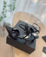 Saint Laurent Pointed Toe Ankle Strap Stiletto Sandals