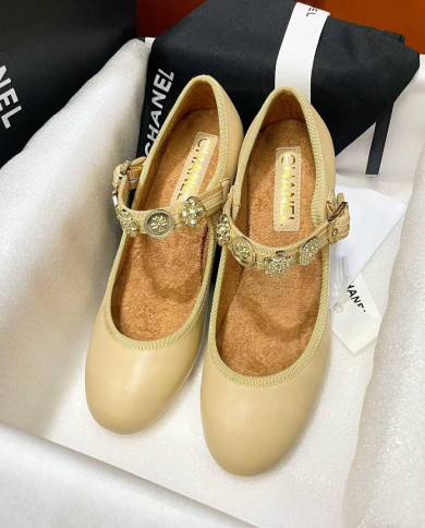 Chanel Mary Jane Low Heel Pumps