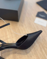 Saint Laurent Pointed Toe Ankle Strap Stiletto Sandals