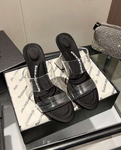 Alexander Wang Transparent Strap Block Heel Sandals