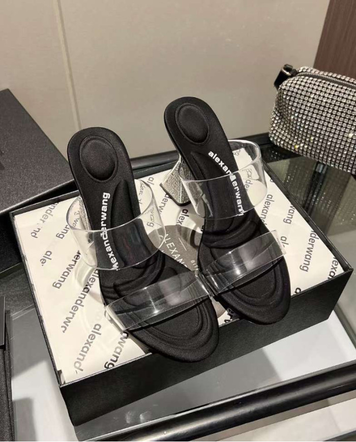 Alexander Wang Transparent Strap Block Heel Sandals