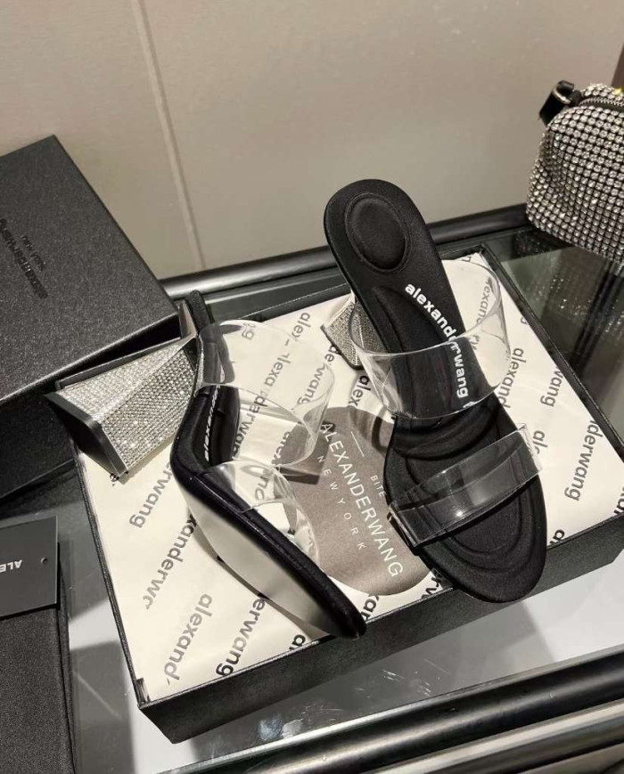 Alexander Wang Transparent Strap Block Heel Sandals