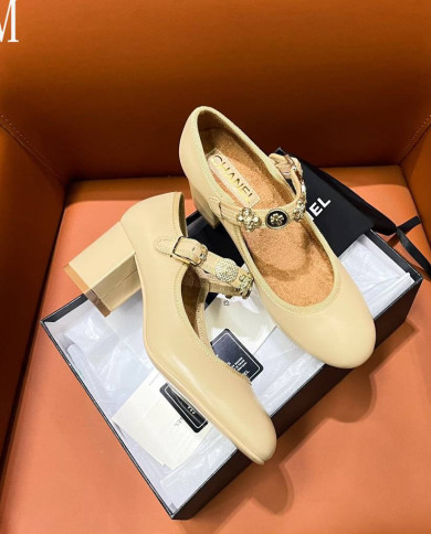 Chanel Mary Jane Low Heel Pumps