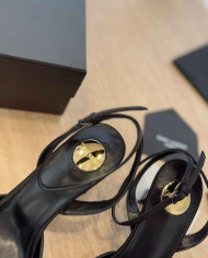 Saint Laurent Pointed Toe Ankle Strap Stiletto Sandals