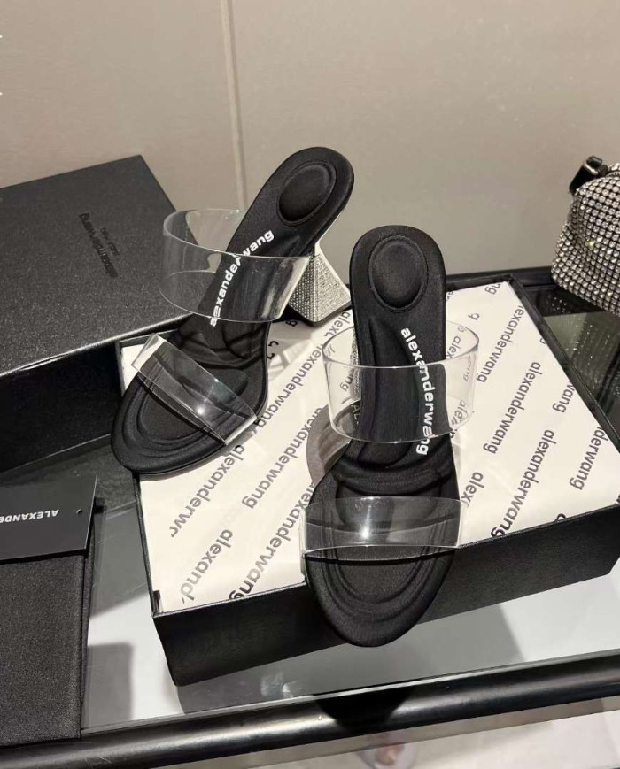 Alexander Wang Transparent Strap Block Heel Sandals