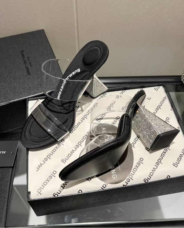 Alexander Wang Transparent Strap Block Heel Sandals
