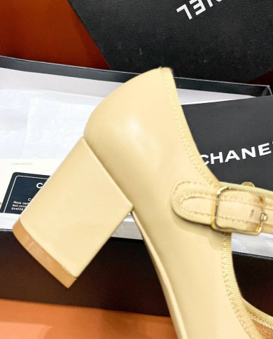 Chanel Mary Jane Low Heel Pumps
