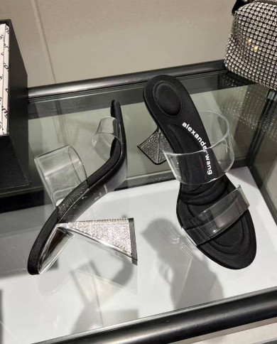 Alexander Wang Transparent Strap Block Heel Sandals