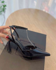 Saint Laurent Pointed Toe Ankle Strap Stiletto Sandals