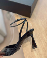 Saint Laurent Pointed Toe Ankle Strap Stiletto Sandals