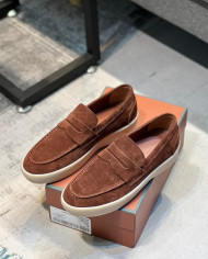 Lora Piana Classic Lefu shoes cowhide  cashmere