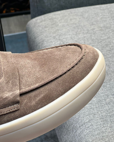 Lora Piana Classic Lefu shoes cowhide  cashmere