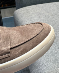 Lora Piana Classic Lefu shoes cowhide  cashmere