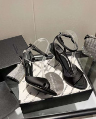 Alexander Wang Open Toe Rhinestone Sculptural Heel Sandals