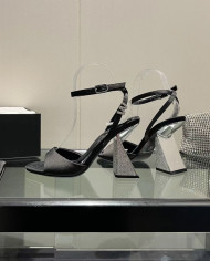 Alexander Wang Open Toe Rhinestone Sculptural Heel Sandals