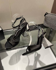 Alexander Wang Open Toe Rhinestone Sculptural Heel Sandals