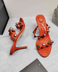 Alexander Wang Studded Stiletto Heel Slide Sandals