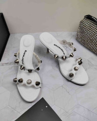 Alexander Wang Studded Stiletto Heel Slide Sandals