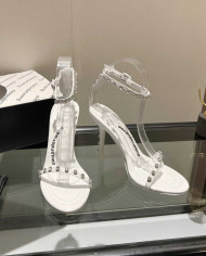 Alexander Wang Transparent Rhinestone Stiletto Ankle Strap Sandals