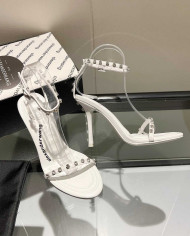 Alexander Wang Transparent Rhinestone Stiletto Ankle Strap Sandals