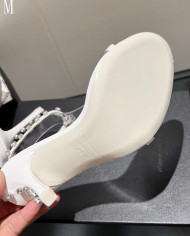 Alexander Wang Transparent Rhinestone Stiletto Ankle Strap Sandals