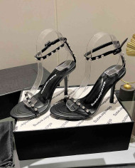 Alexander Wang Transparent Rhinestone Stiletto Ankle Strap Sandals