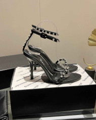 Alexander Wang Transparent Rhinestone Stiletto Ankle Strap Sandals