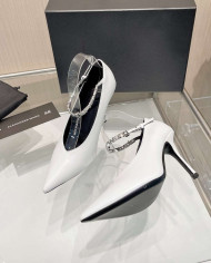 Alexander Wang Pointed Toe Rhinestone Ankle Strap Stiletto Heels