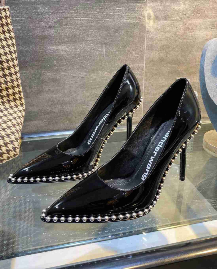 Alexander Wang Studded Pointed Toe Stiletto Pumps