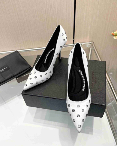 Alexander Wang Jacquard Pointed Toe High Heels