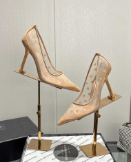 Alexander Wang Rhinestone Mesh Pointed Toe High Heels