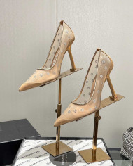 Alexander Wang Rhinestone Mesh Pointed Toe High Heels