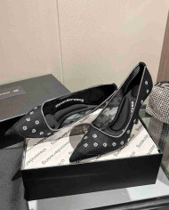 Alexander Wang Rhinestone Mesh Pointed Toe High Heels