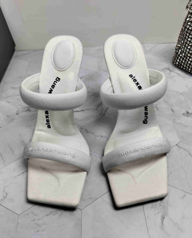 Alexander Wang Square Toe Thin Strap High Heel Sandals