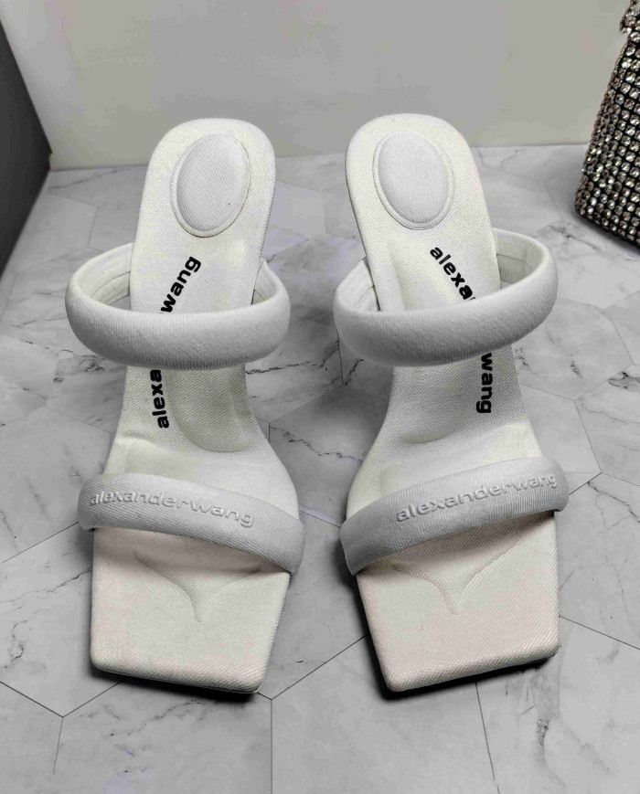 Alexander Wang Square Toe Thin Strap High Heel Sandals