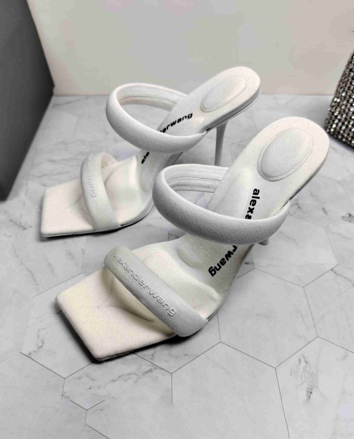 Alexander Wang Square Toe Thin Strap High Heel Sandals