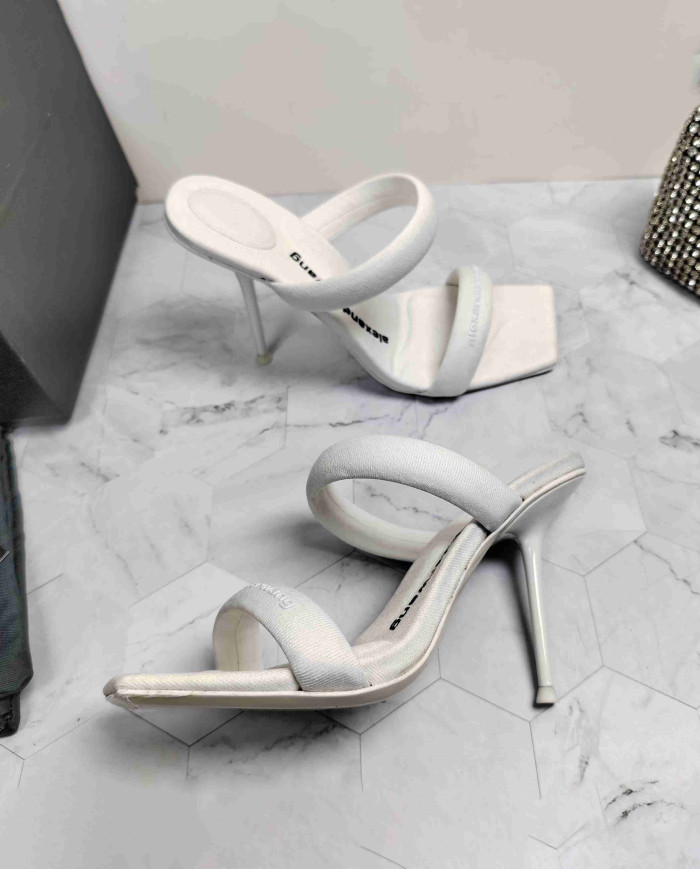 Alexander Wang Square Toe Thin Strap High Heel Sandals